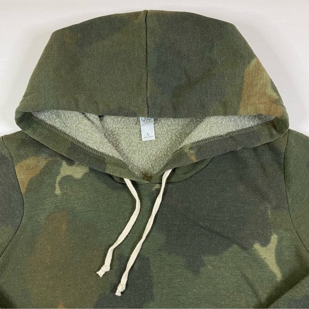 Camo‎ Alternative Hoodie Womens L Military Green Pullover Sweatshirt